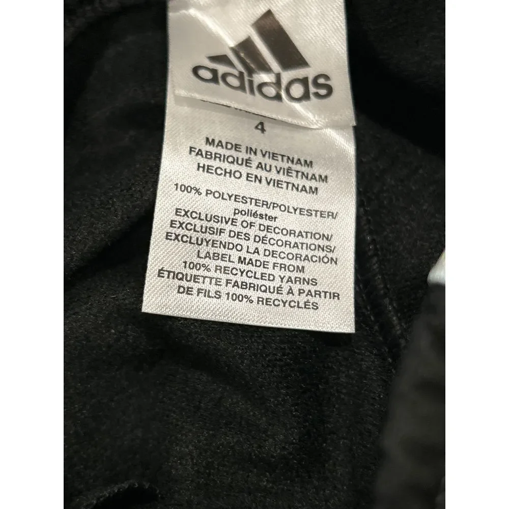 Adidas Boys Grey and‎ Black Hooded Pullover and Pant Set Size 4
